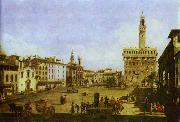 Bernardo Bellotto Signoria Square in Florence. Norge oil painting reproduction